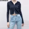 Slim girls soft cotton knitted hoodies fashion ladies elegant bomb sweatshirts casual female knitwear vintage women chic 210510