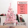 Juldekorationer 60 cm rosa konstgjorda trädbolldekoration Ornament Dekor Xmas Flocking Happy Year Supplies294q