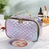 Makeup Väskor kosmetiska väskor älskar rosa resväska pu handhållen kosmetikbag makeupbags bokstav hologram paljetter stor kapacitet lagring 8085554