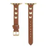 Cinturini in pelle con borchie per cinturino Apple Watch 44mm 42mm 40mm 38mm Braccialetti di lusso Cinturino moda Bracciale Iwatch Series SE 6 5 4 Cinturini