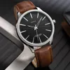 Yazole Men's Watch Fashion Quartz Watches Minimalist Style Leather Clock Business Wristwatch Simple Casualreloj Hombre H1012