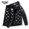 Jesień Bubble Padded Ubrania Kurtki zimowe Mężczyźni Jasne Parka Zagęszczone Ciepłe Srebrne Wodoodporne Kurtki Mężczyźni Snow Coats M-6XL 211104