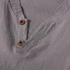 Pantaloncini da uomo in cotone e lino Set da 2 pezzi Manica corta Estate Marca Abiti vintage con scollo a V per uomo (maglietta + pantaloncini) A24