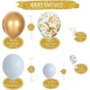 72 stücke Weiß Silber Metall Ballon Girlande Bogen Set 12 zoll Konfetti Ballon Baby Dusche Hochzeit Dekoration Hintergrund Wand liefert 210719