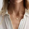 Katmanlı Sikke Kolye Inci Dolgulu Gerdanlık El Yapımı Altın Collier Femme Kolye Collares Boho Kadınlar Takı