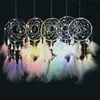 Handmade LED Moon Light Dream Catcher Feathers Car Home Wall Hanging Decoration Ornament Gift Dreamcatcher Wind Chime 10 Colors RRA10426
