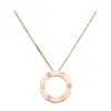 Titanium Steel 3 Stones Screw Marking LOVE Necklace For Women Girls Slide Pendant Neckalce Collars Collier Femme Fashion Jewely Ne7063982