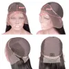 Kinky Curly 360 Lace Frontale Perruques Brésiliennes Pour Les Femmes Noires Brun Vague Profonde Perruque Synthétique Avec Des Cheveux De Bébé Noeuds Blanchis