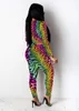 Leopar Baskı Iki Parçalı Set Kadınlar Oymak Uzun Kollu Kırpma Üst Yüksek Bel Elastik Pantolon Takım Elbise Kadın Seksi Clubwear Eşofman Kadın Parça