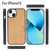 Hot Selling Phone Fodral för iPhone 11 12 13 Pro Max 2022 Fashion Natural Wood 3D Sublimation Custom Logo Design Graverad Tillbaka Skal Shell grossistprodukter täcker