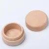 Beech Wood Small Round Storage Box Retro Vintage Ring Box for Wedding Natural Wooden Jewelry Case LLB10416