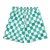 Design Checkered Męskie Szorty Luźna Dorywczo Oddychająca Moda Plaid Wzór Spodnie Chłopcy Street Hip Hop Styl