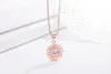 Diamond Flower Daisy Pendant Necklace Plant Rose Gold Chain Necklace For Women Girls Fashion Jewelry Will and Sandy