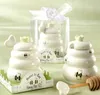 2021 100 stuks keramiek bedoeld voor bijen honing jar honing pot bruiloft gunsten / baby shower gunsten