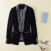 ALTA QUALITÀ Più nuova passerella 2021 Designer Blazer Giacca blazer in velluto a maniche lunghe da donna Abbigliamento esterno X0721