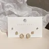 Estudo atacado de estilo coreano Sweet Girl Brincos gentis Opal Flower Earings Set