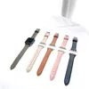 Slim skórzany pasek dla Apple Watch Series 6 5 4 SE zespoły Moda nadgarstek Bransoletka Iwatch 44mm 42mm 40mm 38mm Watchband Smart Akcesoria