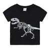 Baby Boy Dinosaur Wydruku Zestaw Odzież Dinozaur Krótki Rękaw T Koszulki Spodenki 2 Sztuk Boutique Kids Cloth Sets 2548 Y2