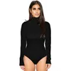 Turtleneck Manga Longa Mulheres Bodysuits Elastic Slim Elegante Femme Jumpsuits Alto Cintura Outono Roupas de Inverno Feminino 12 Cores 211111