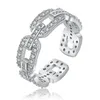 Holle ketting diamant ringband rose goud open verstelbare vrouwen ringen meisjes verloving wo mode sieraden wil en sandy