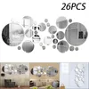 Adesivos de parede 26pcs 3d espelho adesivo DIY TV fundo sala de estar decoração de casa banheiro decorativo