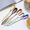 Spoon Measuring 2 In 1 Stainless Steel Creative Tea Ice Cream Dessert Spoons Bar Restaurant Kitchen Dinner Tableware 5 Colors