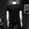 Heren T-shirts Hoge Kwaliteit Merk Borduren V-hals Mannen 5XL 4XL 2021 Zomer Tee Shirt Homme Korte Mouw Mannelijke T-shirts camiset322p