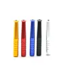 Pipa da baseball in metallo a forma di 55mm 78MM Tabacco da pipa Snuff Sniffer Snorter Tube Herb Logo personalizzato One Hitter Dugout Pipes