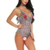 DHL Toptan 4 Renkler Kadın Pijama Pijama Seksi Iç Çamaşırı Dantel Gecelik Kadın Perspektif Nakış Tek Parça Suit Lingerie Gecelikler F081