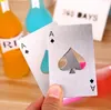 Ouvre-bouteille en acier inoxydable, carte à jouer de Poker de cuisine de barre d'outils de pique, ouvre-cartes de crédit de Mini portefeuille SN3859