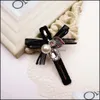 Hair Clips & Barrettes Jewelry Elegant Korean Handmade Fabric Bow Hairpin Word Folder Bows Lady Drop Delivery 2021 Wehrt