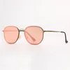 Dames zeshoekige zonnebrillen modeheren Blaze zonneglazen gradiënt UV Bescherming lenzen doorbrillen Design frameless bril