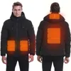 Skiing Jackets USB Electric Heating Warm 4 Zone Plate Outdoor Thermal Coat Winter Hooded Hiking Camping Jacket