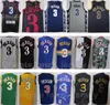 Men Georgetown Hoyas College Allen Iverson Jersey 3 Retro Basketball Vintage High School All Stitched Blue White Green Yellow Black Red For Sport Fans Good Quality