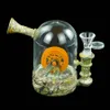 Waterwheel Water Pipe Smoke Pipes 절묘한 실리콘 코팅 유리 봉 Bubblers Tabacco Smoking 용 3 가지 색상 선택