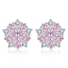 Best Jewelry for Her 925 Silver Horse Eye Pink Flower Earrings Manufacturers Mixed Whole E270