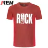 REM Streetwear 남성용 O 넥 짧은 소매 티셔츠 록 기타 음악 Pirnt 티셔츠 힙합 rock'n'roll 티셔츠 하라주쿠 210706
