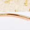 Nova marca de manguito de quente pulseira pura 925 jóias de prata esterlina para mulheres abrir design rosa chave de ouro fechadura fina pulseira de qualidade superior