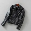 Lente vrouwen faux lederen jas met riem herfst vrouwelijke moto fietser losse PU jas streetwear dames uitloper 210430