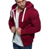 Heren Hoodies Sweatshirts Nibesser 2021 Rits Hoodie Mannen Mode Sweatshirt Effen Kleur Mens Hoody Comfortabel