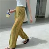 Летние свободные повседневные брюки для женщин высокая талия макси широкие брюки ног женская элегантная модная одежда 210520