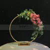 Dekoracja imprezy 5pcs 10pcs Wedding Table Centerpiece Golden Metal Arch Circle Ring340k