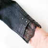 가을 여성 꽉 피팅 하이웨이 스트레치 레이스 바깥 착용 발 바지 빈티지 블랙 데님 연필 무료 210527