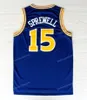 Custom Retro Latrell 15 Sprewell NY 8 College State Basketball Jersey All Ed Blue Black Size S-4xl Dowolne nazwy kamizelka numeru