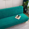 Vattentät bäddsoffa Skydd Jacquard Solid Färg Sofa Slipcover Vardagsrum Stretch All-Inclusive Sofa Cover utan armstöd 211102