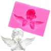 3D Angel Frame Silicone Mold Cupcake Topper Fondant Molds DIY Cake Decorating Tools Soap Clay Candy Chocolate Gumpaste Mould