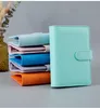A6 PU Leather Notepads Binder Refillable 6 Round Ring Binder Cover for Filler Paper Files with Magnetic Buckle