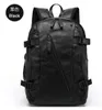 Mochila Masculina Moda Hight Qualidade Casual À Prova D 'Água Faux Leather Leather Mulheres Travel School Bag Black Brown