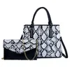 Factory wholesale women bag elegant large-capacity printed two-piece womens handbag street trends Animal Print shoulder bags fashion Serpentine handbags