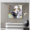 Современная стена искусства девушка с цветами живопись масляными живописью Абстрактное искусство печатает рисунок на холсте картинки декор для гостиной